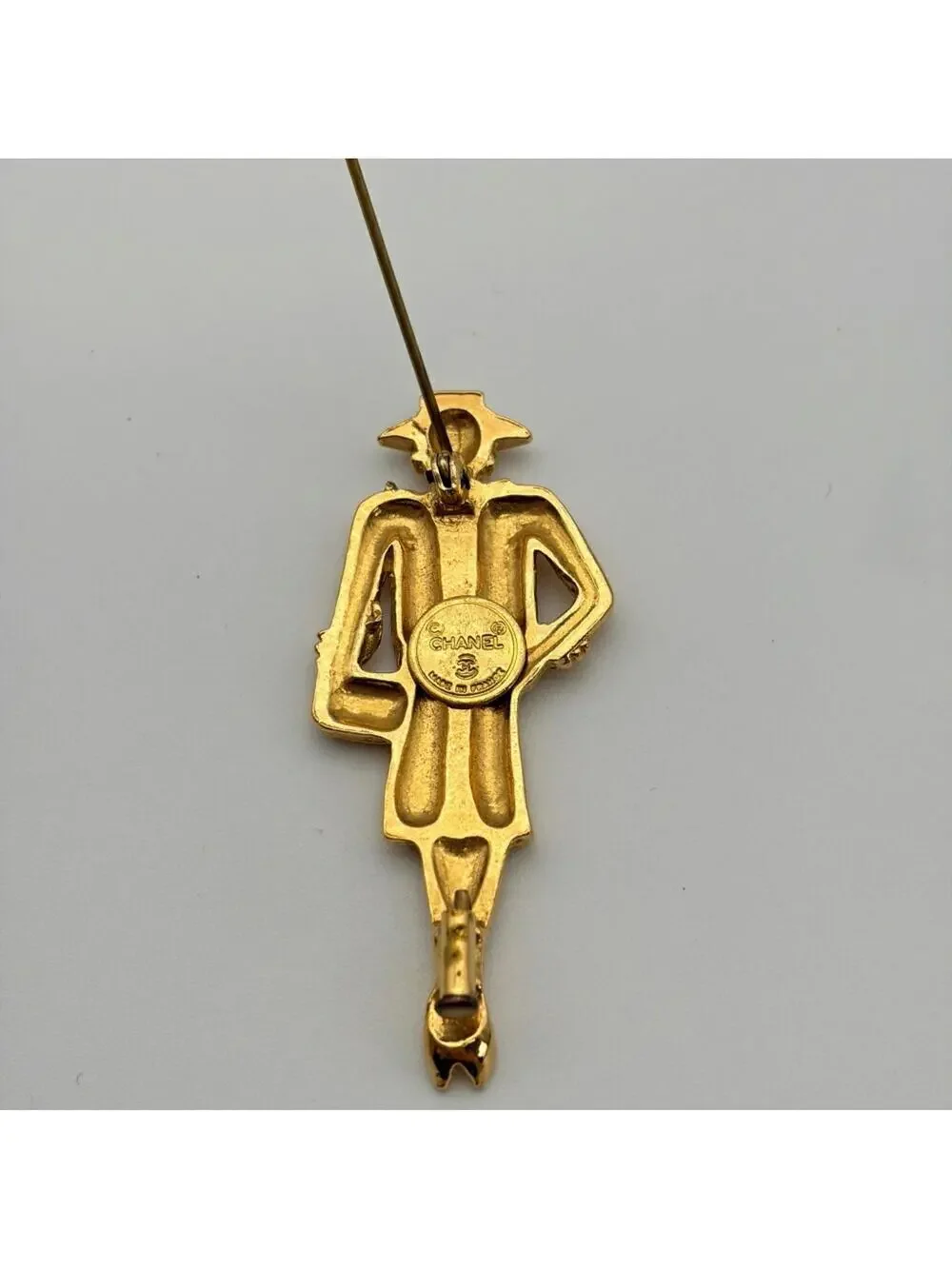 Chanel Mademoiselle Brooch Gold #357895C57B